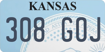 KS license plate 308GOJ