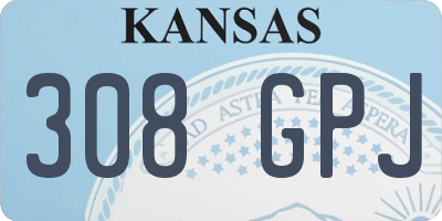 KS license plate 308GPJ