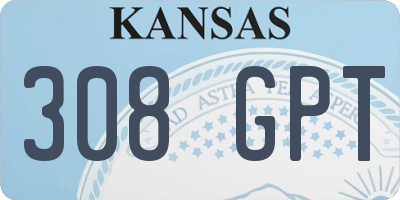 KS license plate 308GPT
