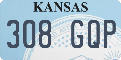 KS license plate 308GQP