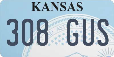 KS license plate 308GUS
