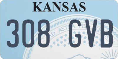 KS license plate 308GVB
