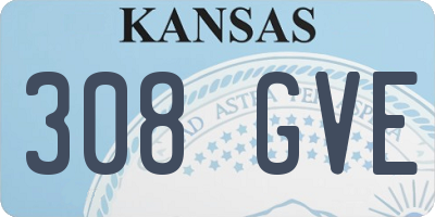 KS license plate 308GVE