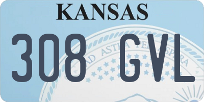 KS license plate 308GVL