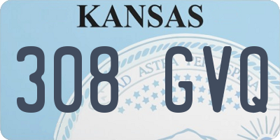 KS license plate 308GVQ