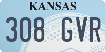 KS license plate 308GVR