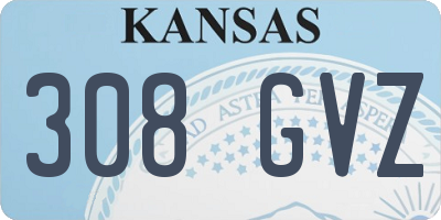 KS license plate 308GVZ