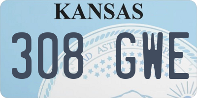 KS license plate 308GWE