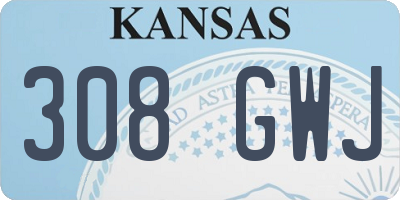 KS license plate 308GWJ