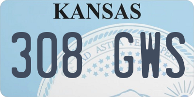 KS license plate 308GWS