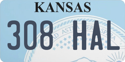 KS license plate 308HAL