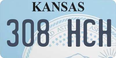 KS license plate 308HCH