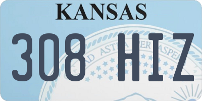 KS license plate 308HIZ