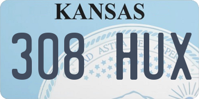 KS license plate 308HUX