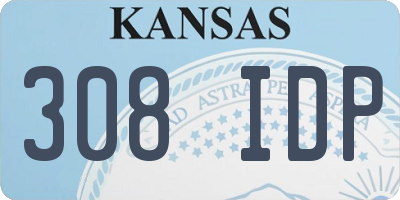 KS license plate 308IDP