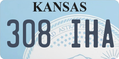 KS license plate 308IHA