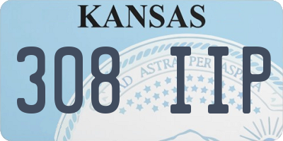 KS license plate 308IIP