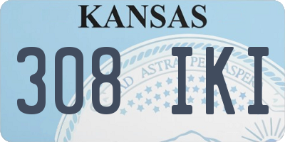 KS license plate 308IKI