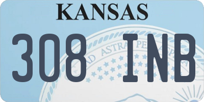 KS license plate 308INB