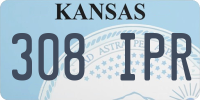 KS license plate 308IPR