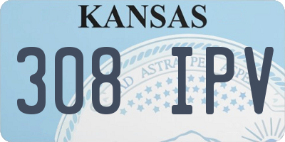 KS license plate 308IPV