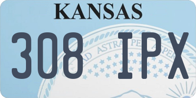 KS license plate 308IPX