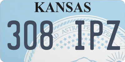 KS license plate 308IPZ