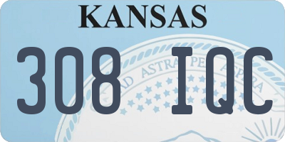 KS license plate 308IQC