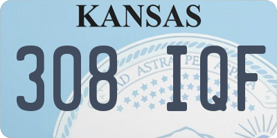 KS license plate 308IQF