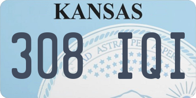 KS license plate 308IQI