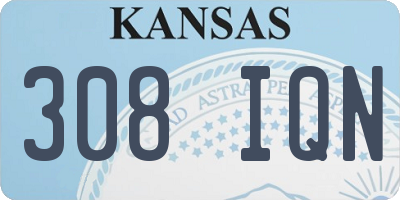KS license plate 308IQN