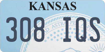 KS license plate 308IQS