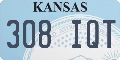 KS license plate 308IQT