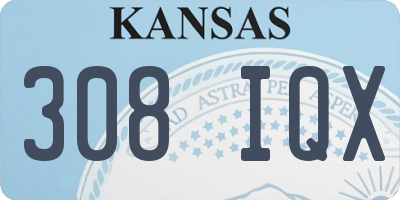 KS license plate 308IQX