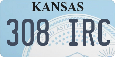 KS license plate 308IRC