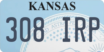 KS license plate 308IRP
