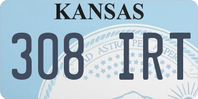 KS license plate 308IRT