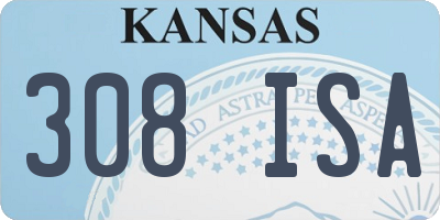 KS license plate 308ISA