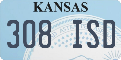 KS license plate 308ISD