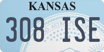 KS license plate 308ISE