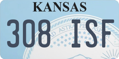KS license plate 308ISF