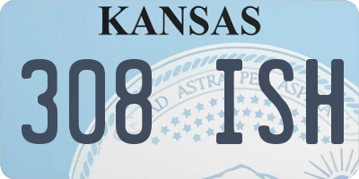 KS license plate 308ISH