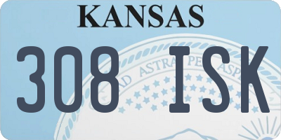 KS license plate 308ISK