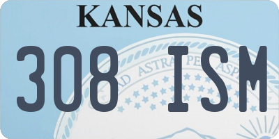 KS license plate 308ISM
