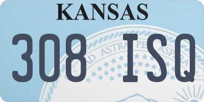 KS license plate 308ISQ