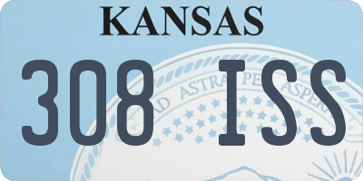 KS license plate 308ISS
