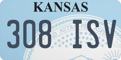 KS license plate 308ISV
