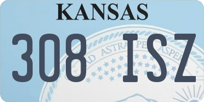 KS license plate 308ISZ