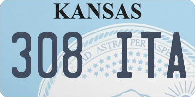 KS license plate 308ITA