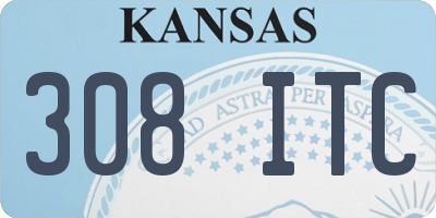 KS license plate 308ITC